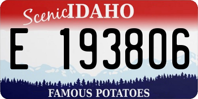 ID license plate E193806