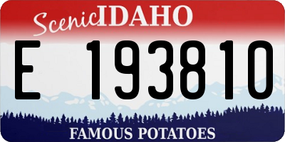 ID license plate E193810