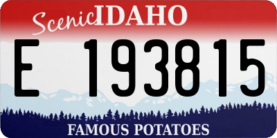 ID license plate E193815