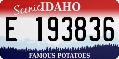 ID license plate E193836