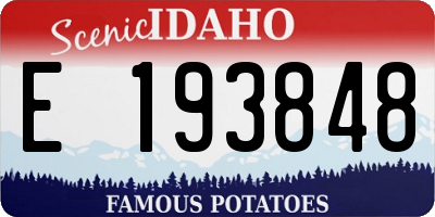 ID license plate E193848