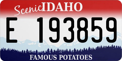 ID license plate E193859