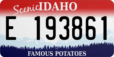 ID license plate E193861