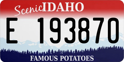ID license plate E193870