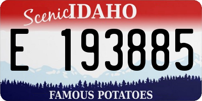 ID license plate E193885