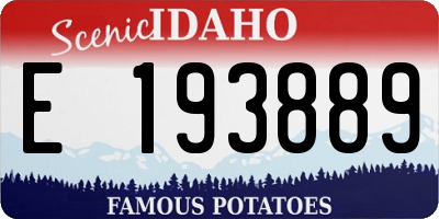 ID license plate E193889