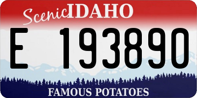 ID license plate E193890