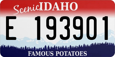 ID license plate E193901