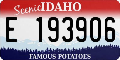 ID license plate E193906