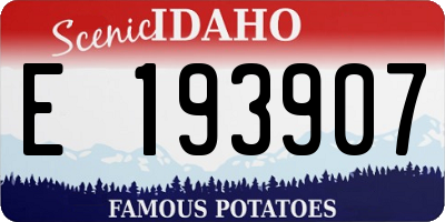 ID license plate E193907