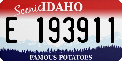 ID license plate E193911