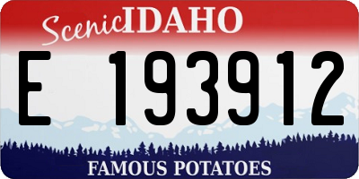 ID license plate E193912