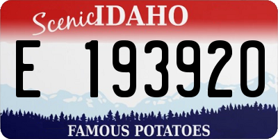 ID license plate E193920