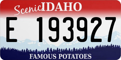 ID license plate E193927