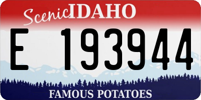 ID license plate E193944