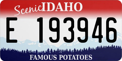 ID license plate E193946