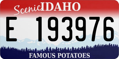 ID license plate E193976