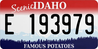 ID license plate E193979