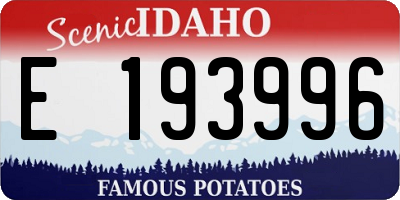 ID license plate E193996