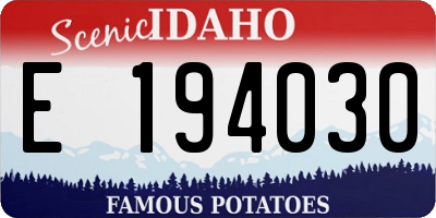 ID license plate E194030