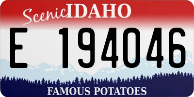 ID license plate E194046