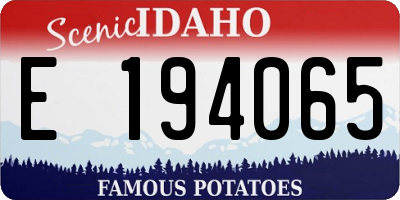 ID license plate E194065