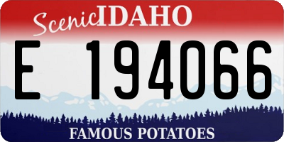 ID license plate E194066