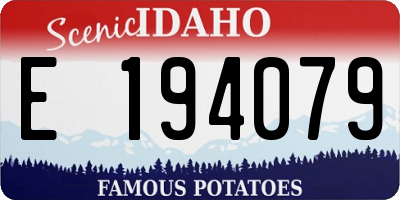 ID license plate E194079