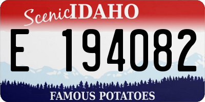 ID license plate E194082