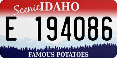 ID license plate E194086