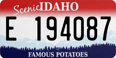 ID license plate E194087