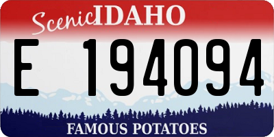 ID license plate E194094
