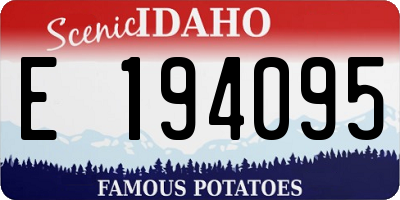 ID license plate E194095