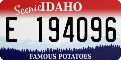 ID license plate E194096
