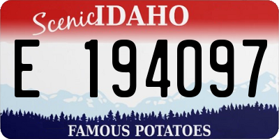 ID license plate E194097