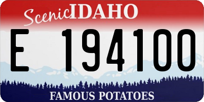 ID license plate E194100