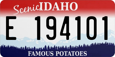 ID license plate E194101