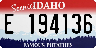 ID license plate E194136