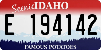ID license plate E194142