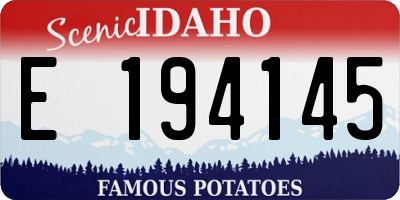 ID license plate E194145