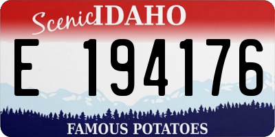 ID license plate E194176