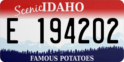 ID license plate E194202