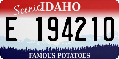 ID license plate E194210