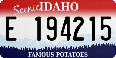 ID license plate E194215