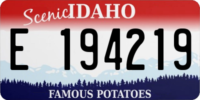 ID license plate E194219