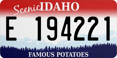 ID license plate E194221