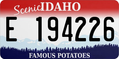 ID license plate E194226