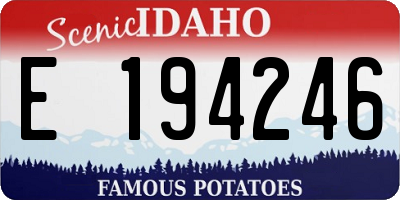 ID license plate E194246