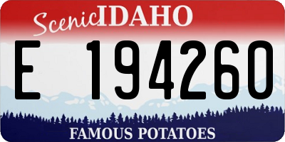 ID license plate E194260