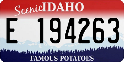 ID license plate E194263